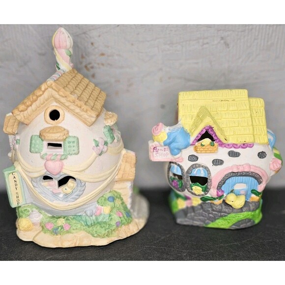 Easter Flower Shop & 1993 Seasonal Specialties Candy Shop both w/o light fixture - Picture 1 of 16